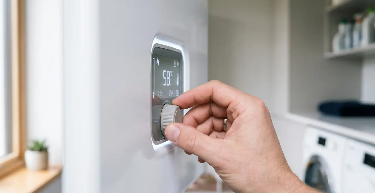 Panel sterowania pieca gazowego z regulacją temperatury